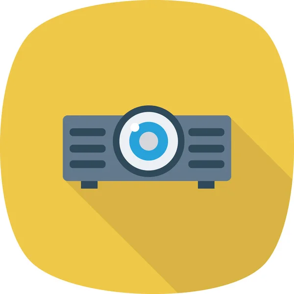 Broadcast Apparaat Pictogram Lange Schaduw Stijl — Stockvector