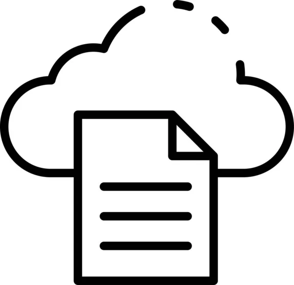Cloud Computing Data Icoon — Stockvector