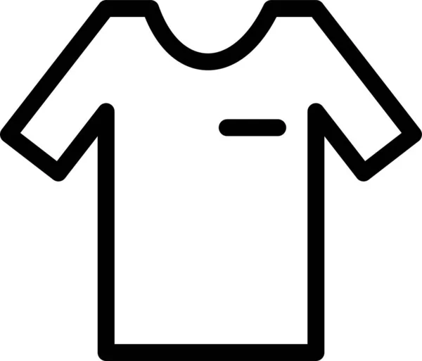 Ícone Camisa Tecido Jersey Estilo Esboço — Vetor de Stock