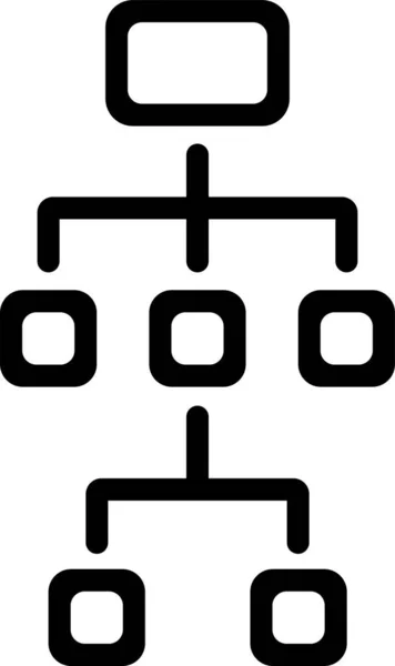 Ikona Struktury Marketingowej Hierarchii Zarysie — Wektor stockowy