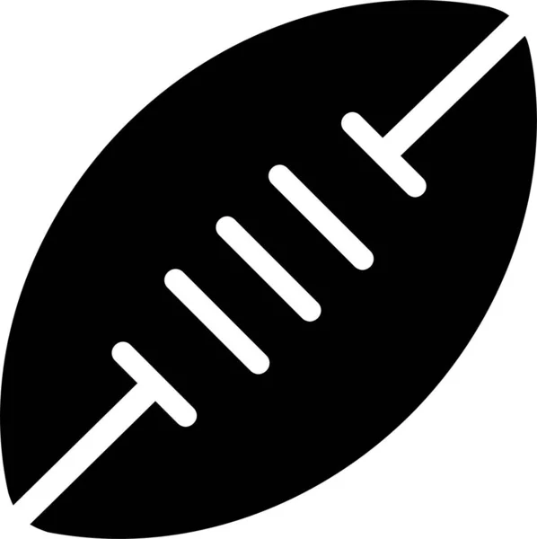 Ball Football Game Icon Solid Style — 스톡 벡터