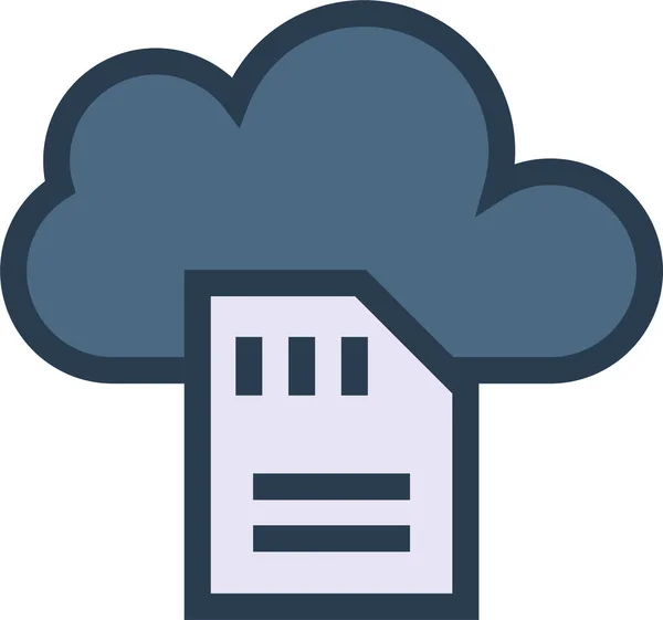 Значок Файлів Хмарних Документів Заповненому Стилі — стоковий вектор