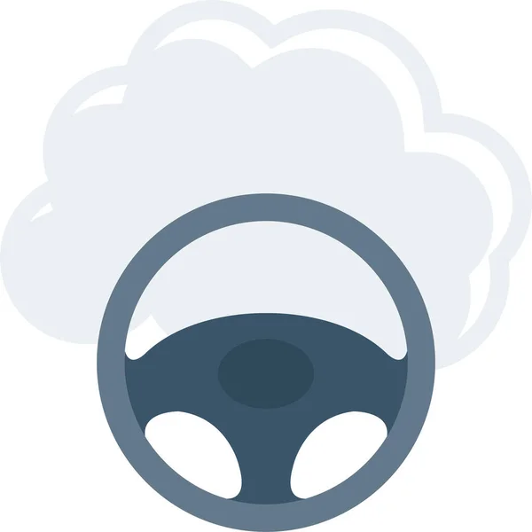 Cloud Diving Driving Icon Flat Style — Stock Vector
