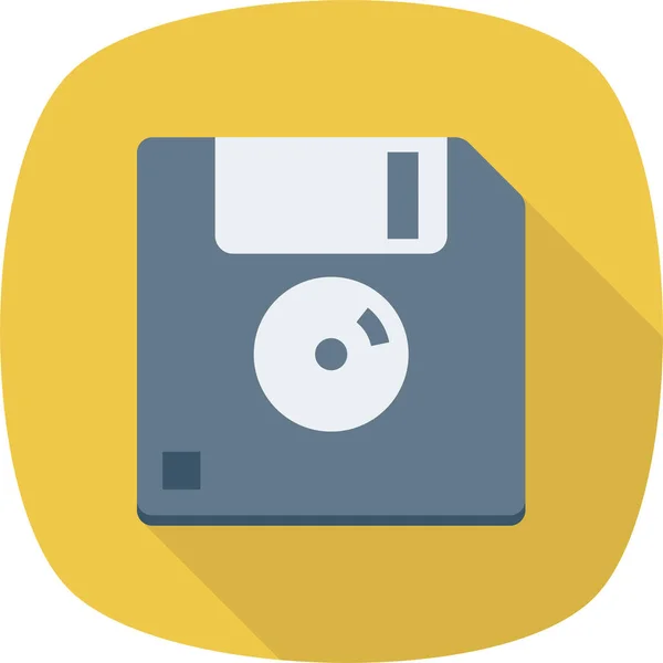 Data Disk Floppy Icon Badge Style — Stock Vector