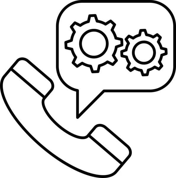 Ikona Obsługi Telefonu — Wektor stockowy