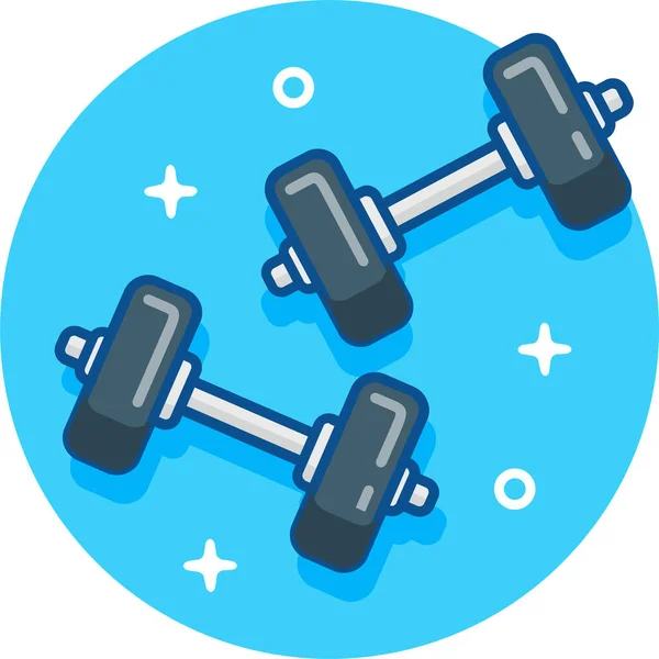 Barras Fitness Apretones Icono Estilo Contorno Lleno — Vector de stock