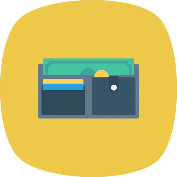Cash Coins Creditcard Icon Flat Style — Stock Vector
