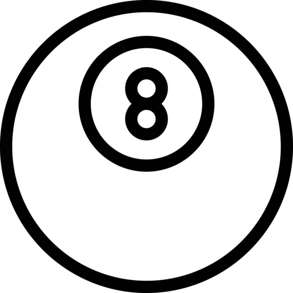 Ball Billiard Game Icon Outline Style — 스톡 벡터