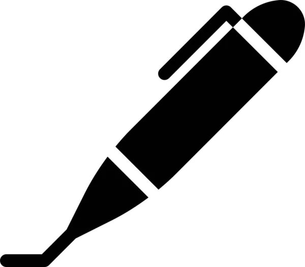 Edit Pen Pencil Icon Solid Style — Stock Vector