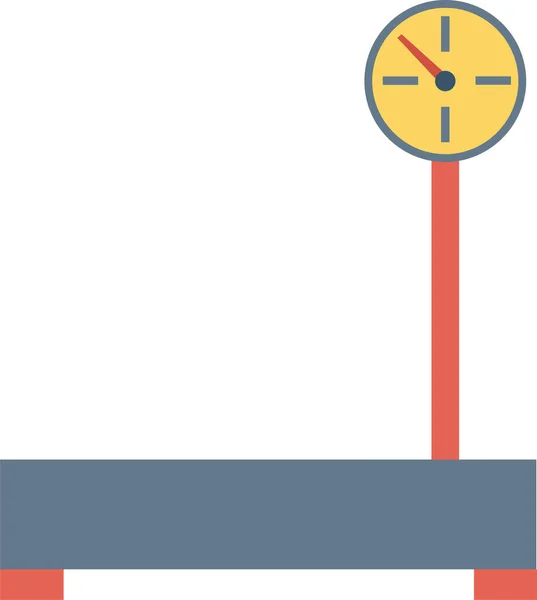 Guage Machine Meter Pictogram Platte Stijl — Stockvector