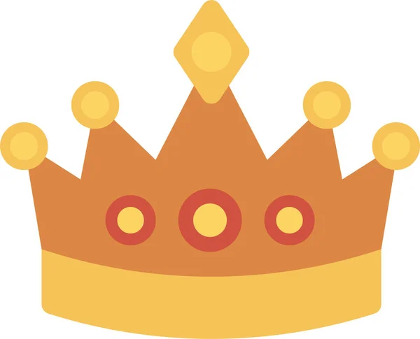 Award Crown Grade Icon Flat Style — Stock Vector