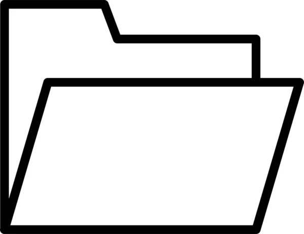 Ikona Przechowywania Folderu Plików Zarysie — Wektor stockowy