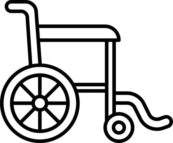 Wyłączenie Ikony Pacjenta Niepełnosprawnego Zarysie — Wektor stockowy