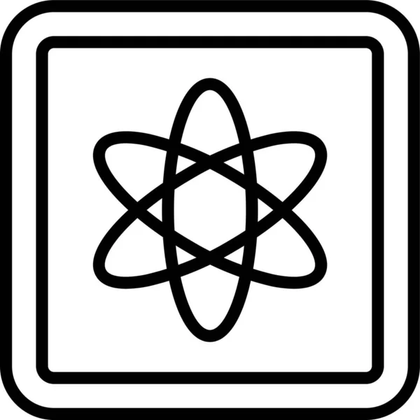Икона Науки Атоме Технологии Стиле Набросков — стоковый вектор