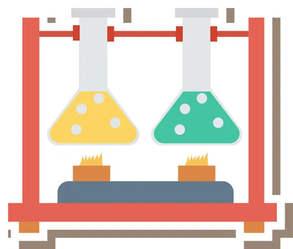 Chemical Chemistry Container Icon Flat Style — Stock Vector