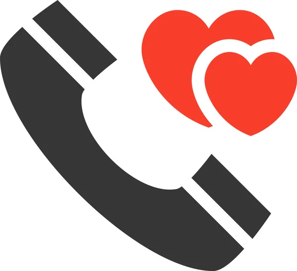 Chat Kommunikation Liebe Ikone Solidem Stil — Stockvektor