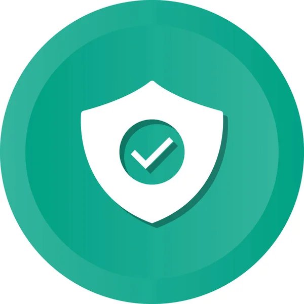 Vérifier Empêcher Icône Sécurité Dans Style Badge — Image vectorielle