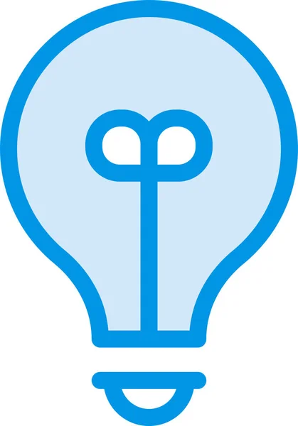 電球アイデアランプアイコンをフルアウトラインスタイルで表示 — ストックベクタ