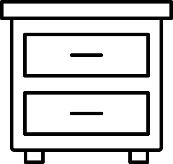 Table Meuble Bureau Icône — Image vectorielle
