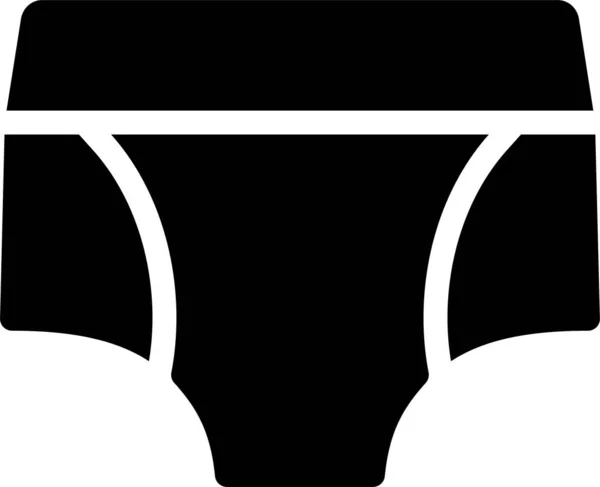 Doek Lingerie Korte Pictogram Solide Stijl — Stockvector