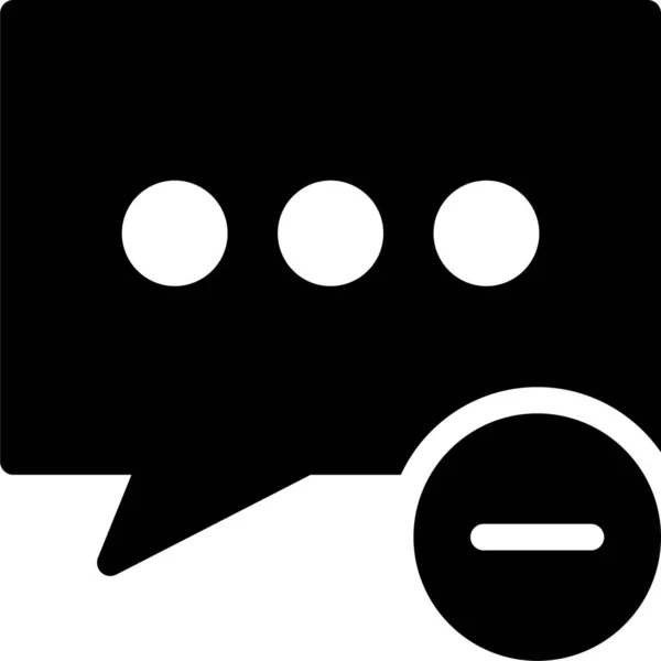 Bulle Chat Conversation Icône Dans Style Solide — Image vectorielle