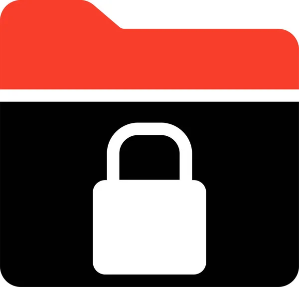 Cerrar Documento Filelock Icono Estilo Plano — Vector de stock
