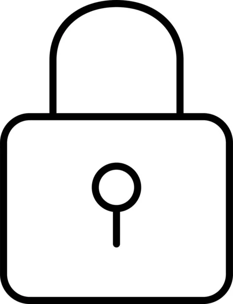 Bloquear Icono Seguridad Seguridad Estilo Esquema — Vector de stock