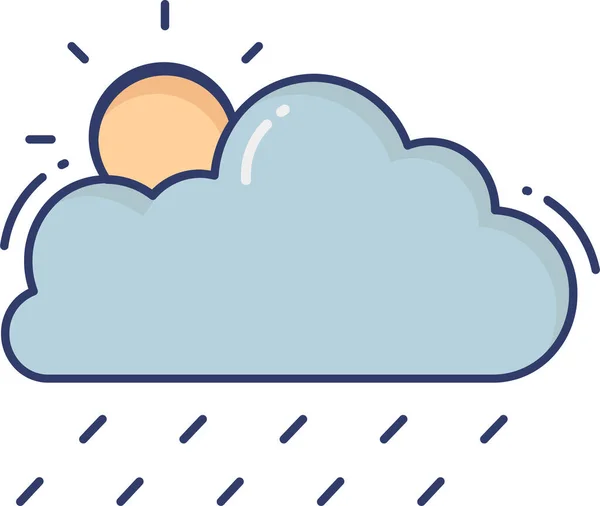 Yağmur Bulutu Simgesi — Stok Vektör