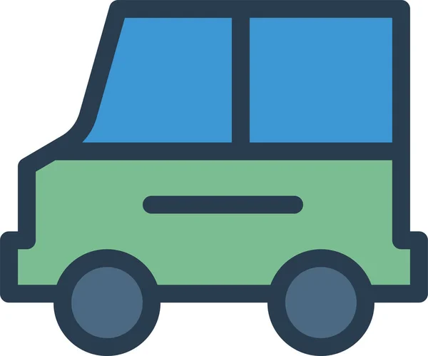 Icono Transporte Público Automático Estilo Contorno Lleno — Vector de stock