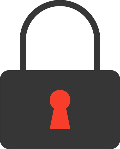 Passwort Datenschutz Symbol Soliden Stil Sperren — Stockvektor