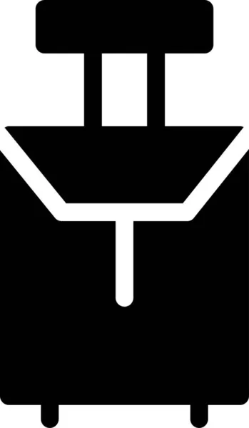 Значок Сумки Портфеля Багажу Суцільному Стилі — стоковий вектор