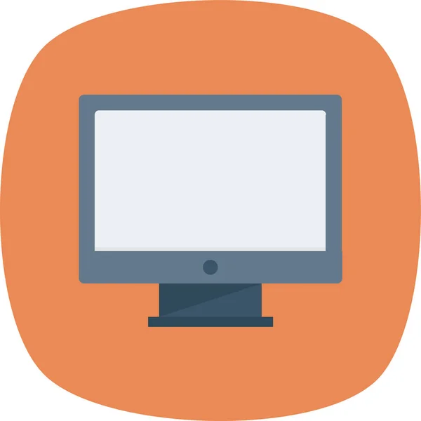 Computer Desktop Mac Symbol Flachen Stil — Stockvektor