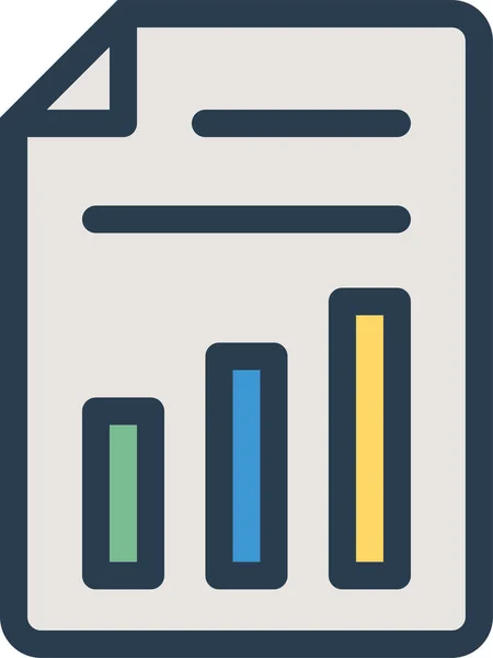 Analytics Geschäftsdiagramm Symbol Stil Ausgefüllter Umrisse — Stockvektor