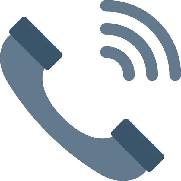 Oproep Mobiele Telefoon Pictogram Platte Stijl — Stockvector