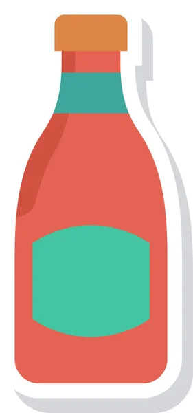Pivní Láhev Šampaňské Ikona Plochém Stylu — Stockový vektor
