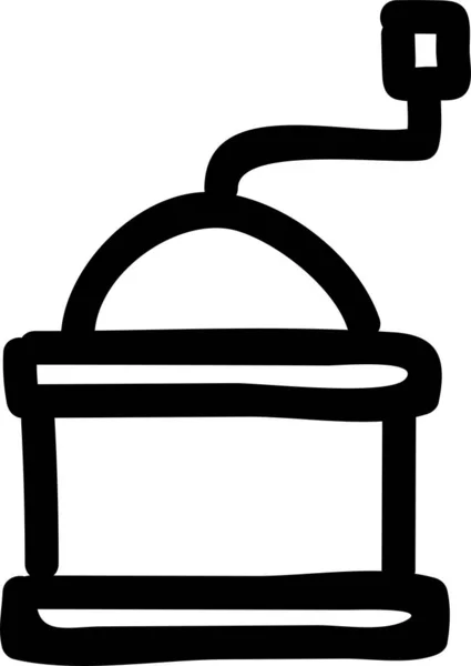 Кава Гарячу Ікону Стилі Ручної Роботи — стоковий вектор
