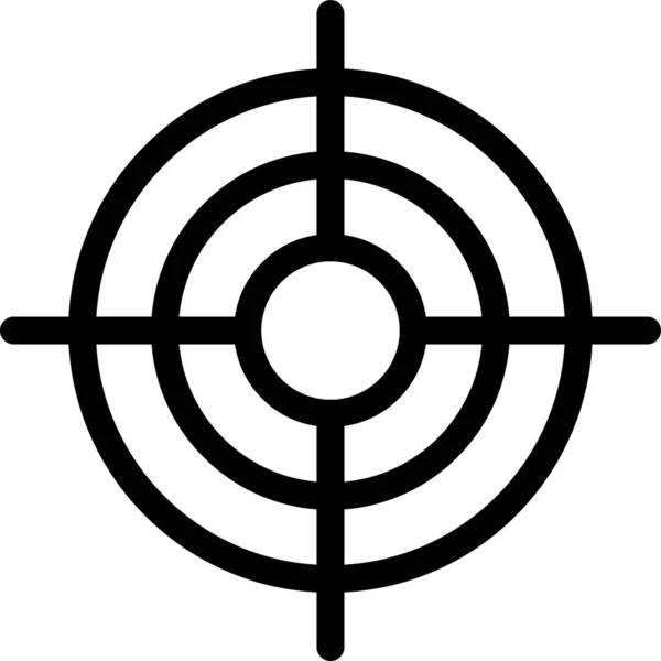 Icono Objetivo Enfoque Flecha Estilo Plano — Vector de stock