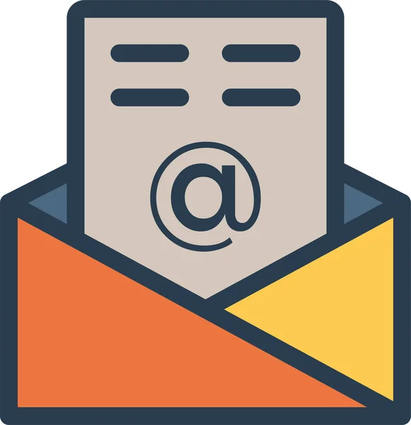 Εικονίδιο Μηνύματος Ηλεκτρονικού Ταχυδρομείου Στυλ Πλήρους Περιγράμματος — Διανυσματικό Αρχείο