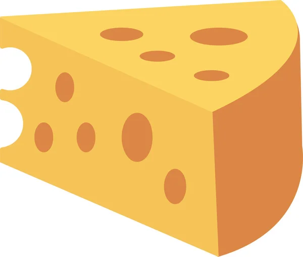 Ikona Muffin Pekařského Sýra Plochém Stylu — Stockový vektor