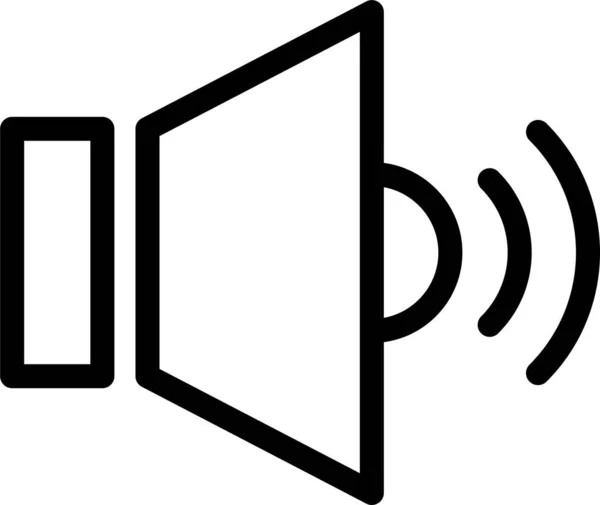 Icône Sonore Forte Dans Style Contour — Image vectorielle