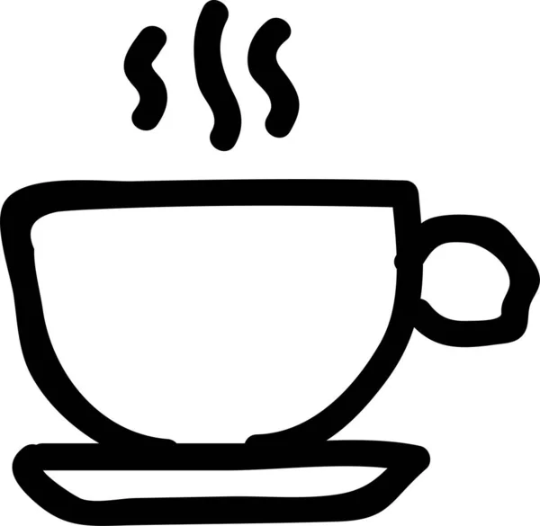 Çizimi Kahve Bardağı Simgesi — Stok Vektör