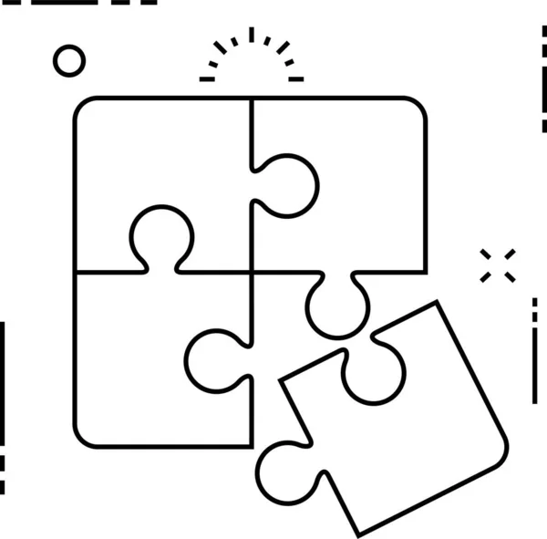 Ідея Лабіринту Значок Головоломки Стилі Контурів — стоковий вектор