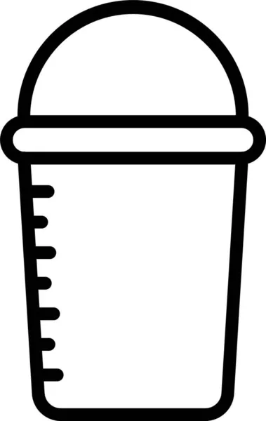 Paper Cup Drink Icon Outline Style — Stock Vector