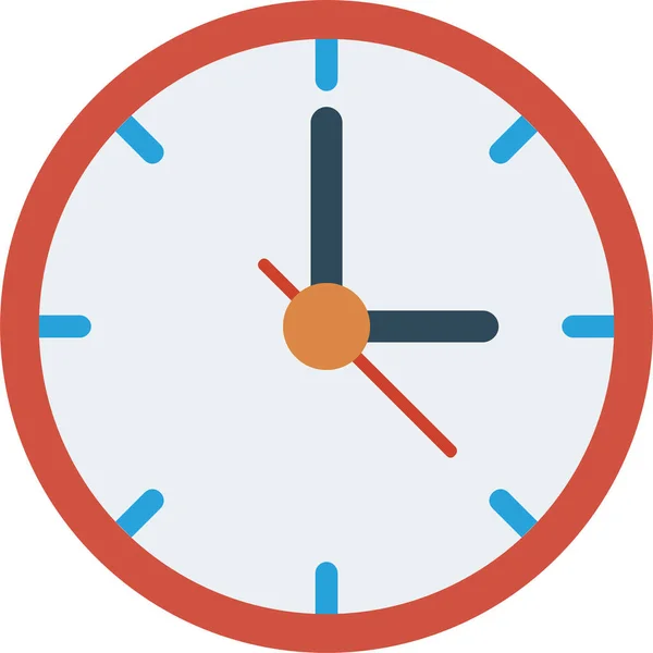 Ícone Cronograma Despertador Estilo Plano — Vetor de Stock