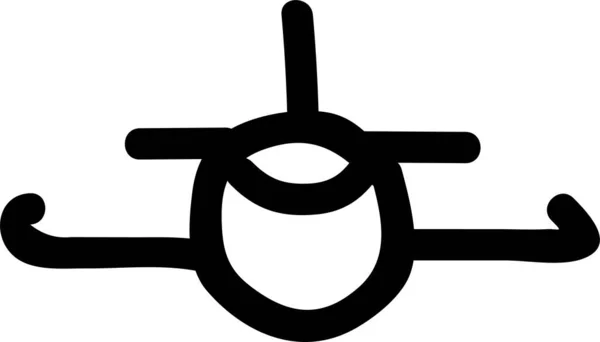 Значок Авіакомпанії Авіакомпанії Намальованому Стилі — стоковий вектор
