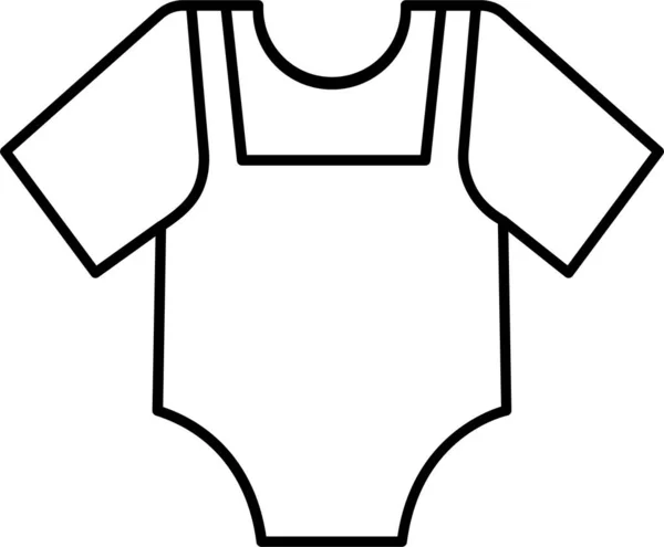 Baby Klänning Clothe Ikonen Kontur Stil — Stock vektor