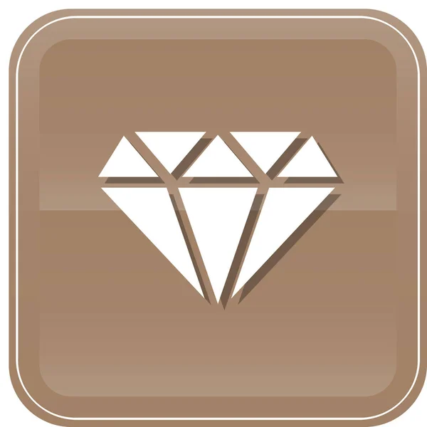Λαμπρό Διαμάντι Διαμάντι Εικονίδιο Στυλ Σήμα — Διανυσματικό Αρχείο