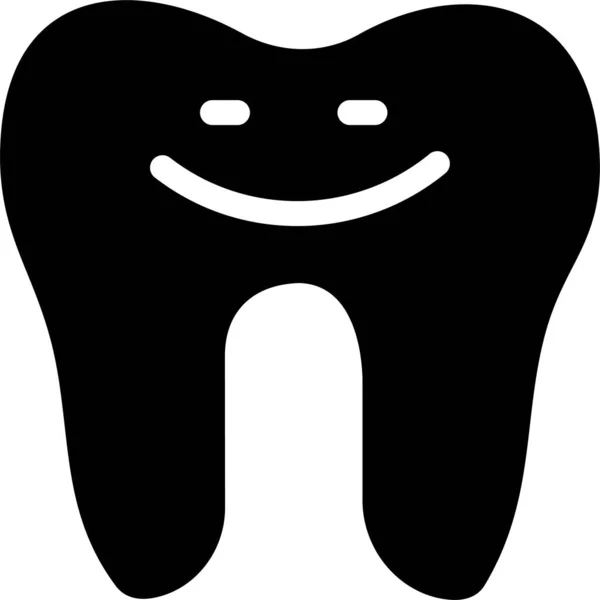 Οδοντίατρος Χαρούμενος Εικονίδιο Στερεό Στυλ — Διανυσματικό Αρχείο