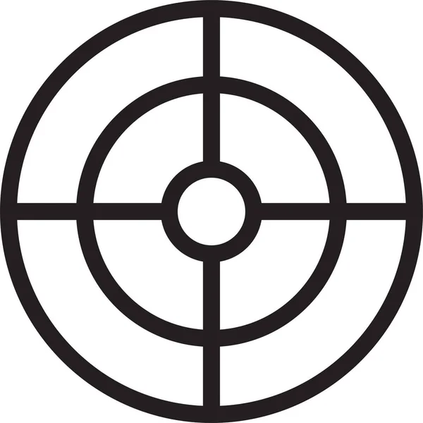 Aim Darts Goal Icon Outline Stil — Stockvektor