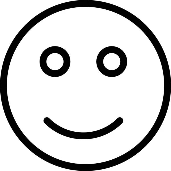 Emoji Uttryck Ansikte Ikon Kontur Stil — Stock vektor